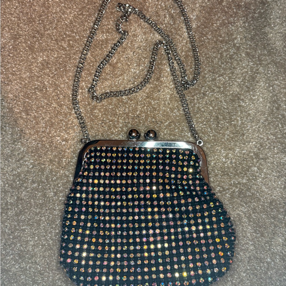 TOPSHOP - Elegant Black‎ Rhinestone Women's Bag